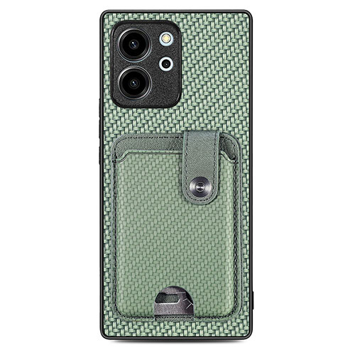 Ultra-thin Silicone Gel Soft Case Cover with Magnetic S01D for Huawei Honor 80 SE 5G Green