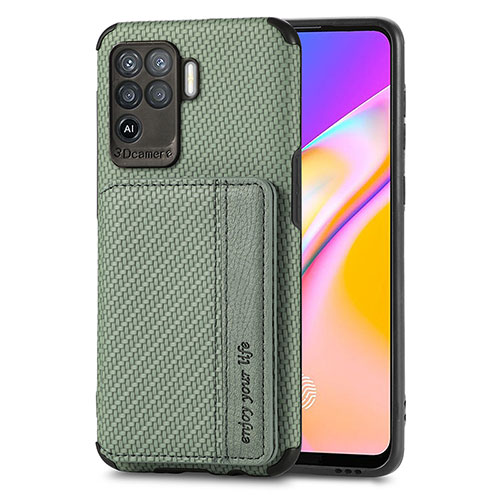 Ultra-thin Silicone Gel Soft Case Cover with Magnetic S01D for Oppo A94 4G Green