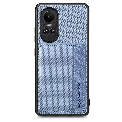 Ultra-thin Silicone Gel Soft Case Cover with Magnetic S01D for Oppo Reno10 Pro 5G Blue