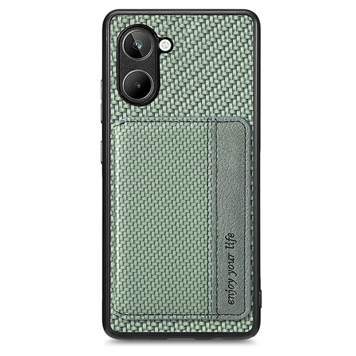 Ultra-thin Silicone Gel Soft Case Cover with Magnetic S01D for Realme 10 4G Green