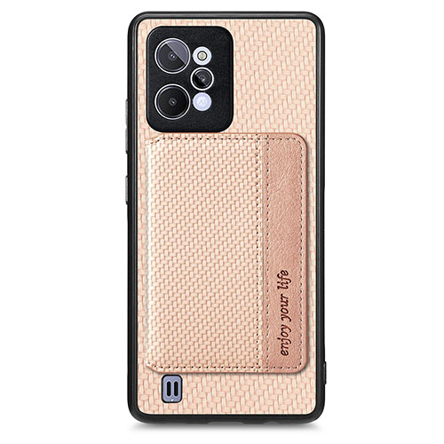 Ultra-thin Silicone Gel Soft Case Cover with Magnetic S01D for Realme C31 Gold