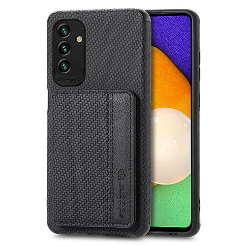 Ultra-thin Silicone Gel Soft Case Cover with Magnetic S01D for Samsung Galaxy A04s Black