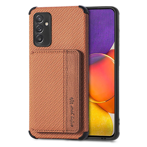 Ultra-thin Silicone Gel Soft Case Cover with Magnetic S01D for Samsung Galaxy A05s Brown