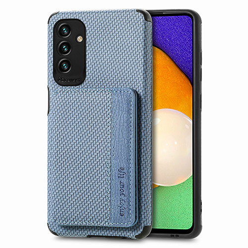 Ultra-thin Silicone Gel Soft Case Cover with Magnetic S01D for Samsung Galaxy A13 5G Blue