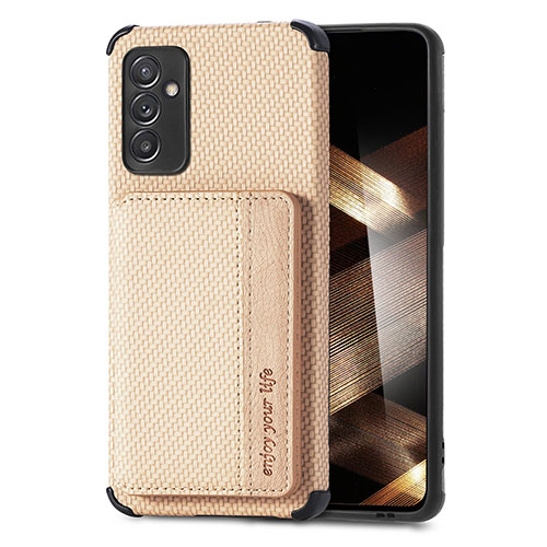 Ultra-thin Silicone Gel Soft Case Cover with Magnetic S01D for Samsung Galaxy A15 4G Gold