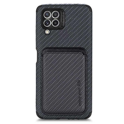 Ultra-thin Silicone Gel Soft Case Cover with Magnetic S01D for Samsung Galaxy A22 4G Black