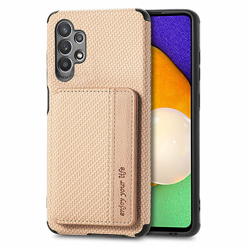 Ultra-thin Silicone Gel Soft Case Cover with Magnetic S01D for Samsung Galaxy A32 4G Gold