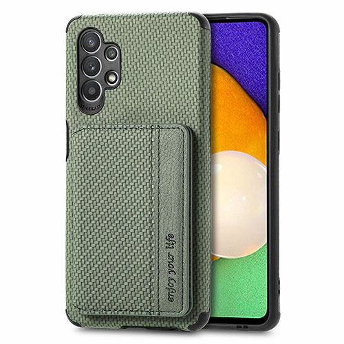Ultra-thin Silicone Gel Soft Case Cover with Magnetic S01D for Samsung Galaxy A32 4G Green