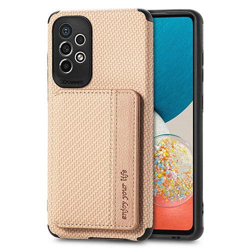 Ultra-thin Silicone Gel Soft Case Cover with Magnetic S01D for Samsung Galaxy A53 5G Gold