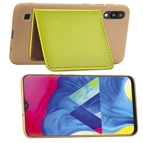 Ultra-thin Silicone Gel Soft Case Cover with Magnetic S01D for Samsung Galaxy M10 Gold