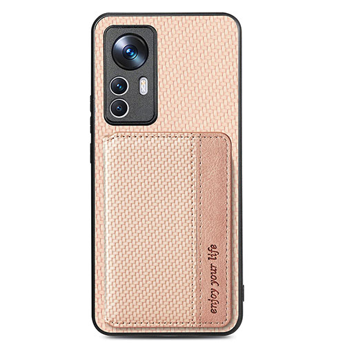 Ultra-thin Silicone Gel Soft Case Cover with Magnetic S01D for Xiaomi Mi 12T 5G Gold