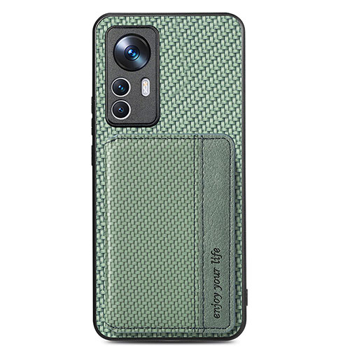 Ultra-thin Silicone Gel Soft Case Cover with Magnetic S01D for Xiaomi Mi 12T Pro 5G Green