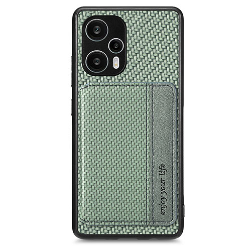 Ultra-thin Silicone Gel Soft Case Cover with Magnetic S01D for Xiaomi Poco F5 5G Green