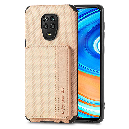 Ultra-thin Silicone Gel Soft Case Cover with Magnetic S01D for Xiaomi Poco M2 Pro Gold