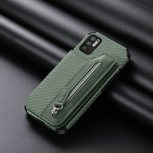 Ultra-thin Silicone Gel Soft Case Cover with Magnetic S01D for Xiaomi Redmi Note 10T 5G Green