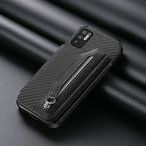 Ultra-thin Silicone Gel Soft Case Cover with Magnetic S01D for Xiaomi Redmi Note 11 SE 5G Black