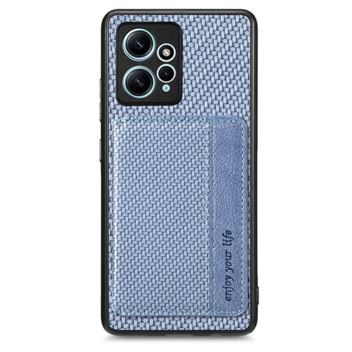 Ultra-thin Silicone Gel Soft Case Cover with Magnetic S01D for Xiaomi Redmi Note 12 4G Blue