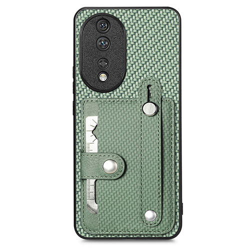 Ultra-thin Silicone Gel Soft Case Cover with Magnetic S02D for Huawei Honor 80 5G Green