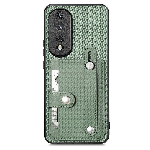 Ultra-thin Silicone Gel Soft Case Cover with Magnetic S02D for Huawei Honor 80 Pro Flat 5G Green