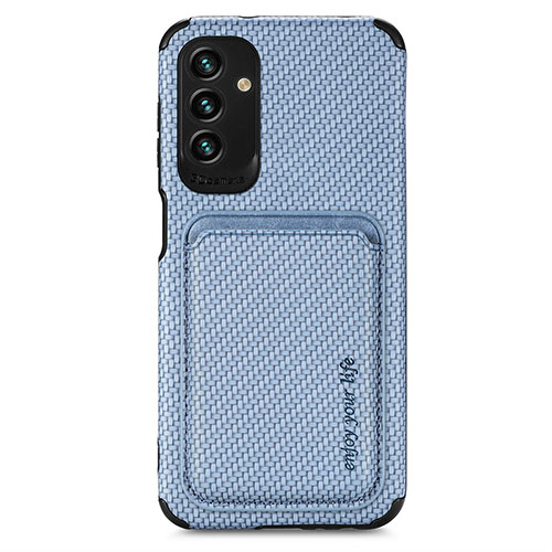 Ultra-thin Silicone Gel Soft Case Cover with Magnetic S02D for Samsung Galaxy A04s Blue