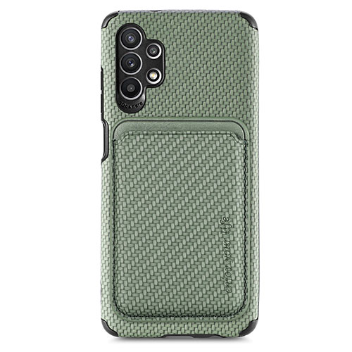 Ultra-thin Silicone Gel Soft Case Cover with Magnetic S02D for Samsung Galaxy A32 4G Green