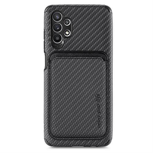 Ultra-thin Silicone Gel Soft Case Cover with Magnetic S02D for Samsung Galaxy A32 5G Black