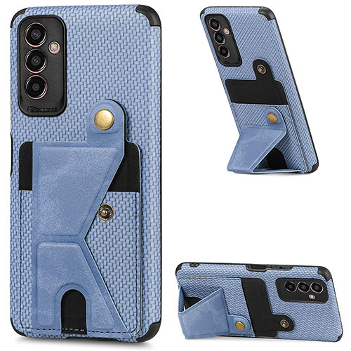 Ultra-thin Silicone Gel Soft Case Cover with Magnetic S02D for Samsung Galaxy F13 4G Blue