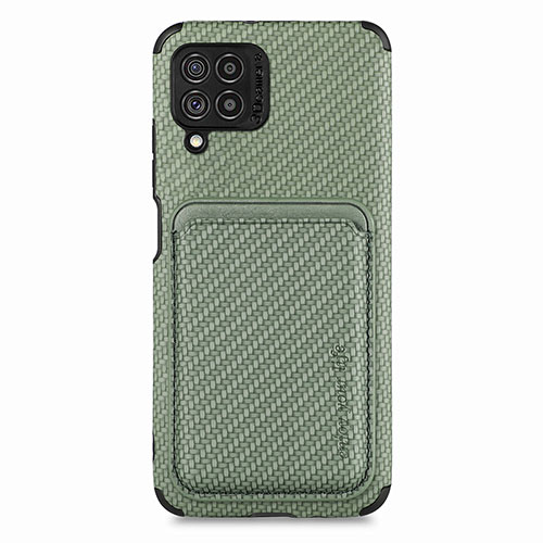 Ultra-thin Silicone Gel Soft Case Cover with Magnetic S02D for Samsung Galaxy F62 5G Green