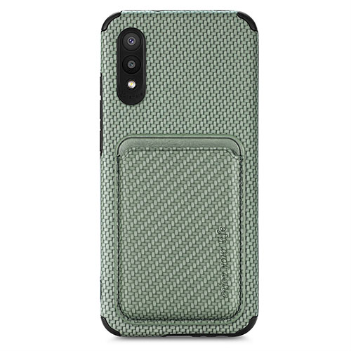 Ultra-thin Silicone Gel Soft Case Cover with Magnetic S02D for Samsung Galaxy M02 Green