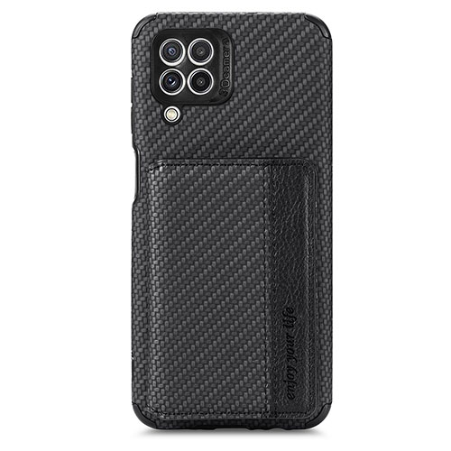 Ultra-thin Silicone Gel Soft Case Cover with Magnetic S02D for Samsung Galaxy M32 4G Black