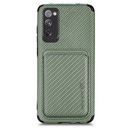 Ultra-thin Silicone Gel Soft Case Cover with Magnetic S02D for Samsung Galaxy S20 Lite 5G Green