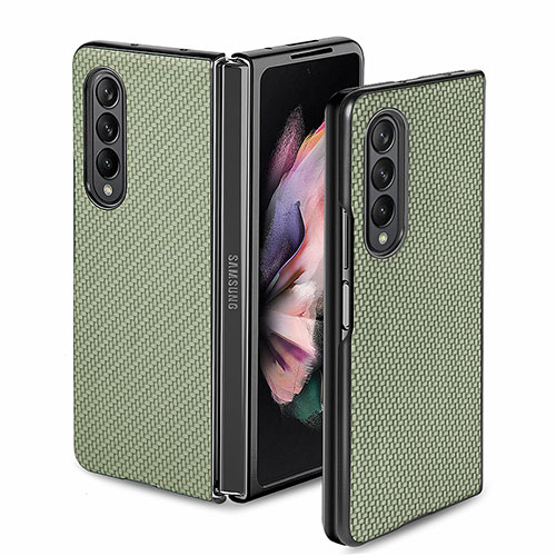 Ultra-thin Silicone Gel Soft Case Cover with Magnetic S02D for Samsung Galaxy Z Fold4 5G Green