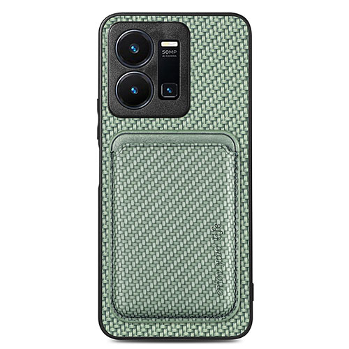 Ultra-thin Silicone Gel Soft Case Cover with Magnetic S02D for Vivo Y35 4G Green