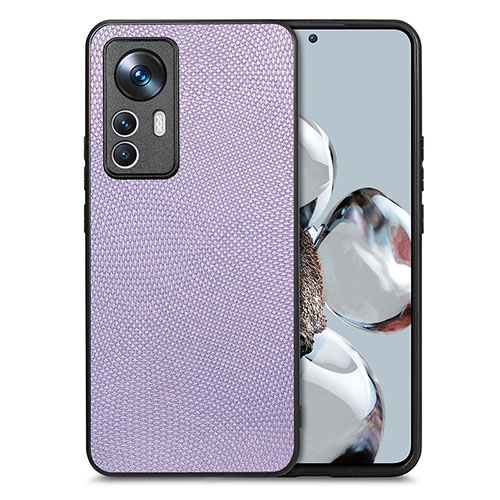 Ultra-thin Silicone Gel Soft Case Cover with Magnetic S02D for Xiaomi Mi 12T Pro 5G Clove Purple