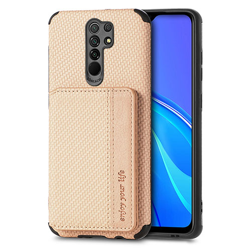 Ultra-thin Silicone Gel Soft Case Cover with Magnetic S02D for Xiaomi Poco M2 Gold