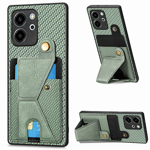 Ultra-thin Silicone Gel Soft Case Cover with Magnetic S03D for Huawei Honor 80 SE 5G Green