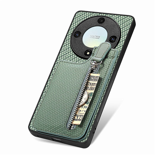 Ultra-thin Silicone Gel Soft Case Cover with Magnetic S03D for Huawei Honor Magic5 Lite 5G Green