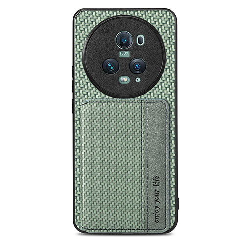 Ultra-thin Silicone Gel Soft Case Cover with Magnetic S03D for Huawei Honor Magic5 Pro 5G Green