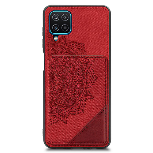 Ultra-thin Silicone Gel Soft Case Cover with Magnetic S03D for Samsung Galaxy A12 Red