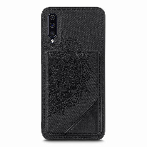 Ultra-thin Silicone Gel Soft Case Cover with Magnetic S03D for Samsung Galaxy A30S Black