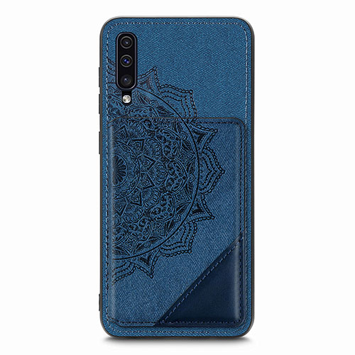 Ultra-thin Silicone Gel Soft Case Cover with Magnetic S03D for Samsung Galaxy A30S Blue