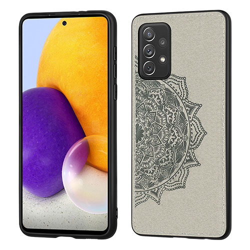 Ultra-thin Silicone Gel Soft Case Cover with Magnetic S03D for Samsung Galaxy A52s 5G Gray