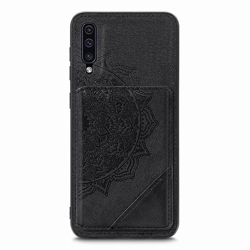 Ultra-thin Silicone Gel Soft Case Cover with Magnetic S03D for Samsung Galaxy A70S Black