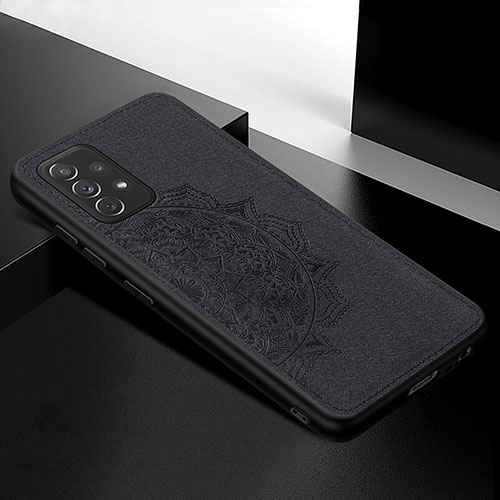 Ultra-thin Silicone Gel Soft Case Cover with Magnetic S03D for Samsung Galaxy A72 4G Black