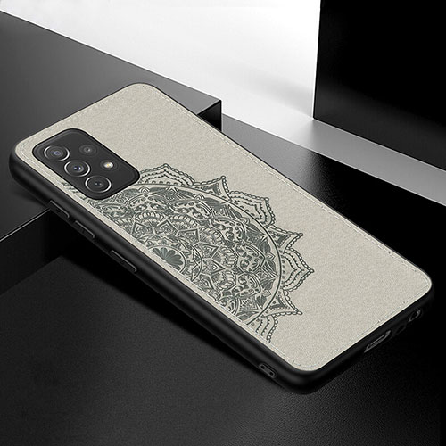 Ultra-thin Silicone Gel Soft Case Cover with Magnetic S03D for Samsung Galaxy A72 5G Gray