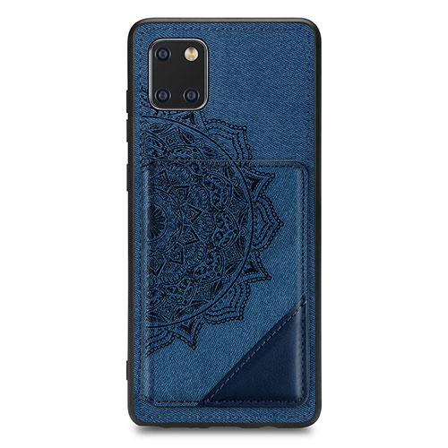 Ultra-thin Silicone Gel Soft Case Cover with Magnetic S03D for Samsung Galaxy A81 Blue