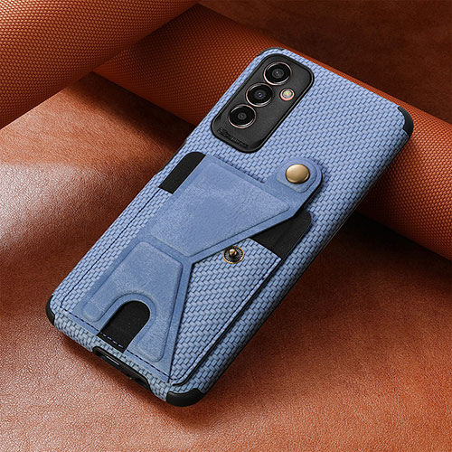 Ultra-thin Silicone Gel Soft Case Cover with Magnetic S03D for Samsung Galaxy F13 4G Blue