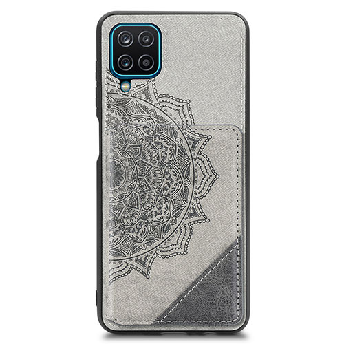 Ultra-thin Silicone Gel Soft Case Cover with Magnetic S03D for Samsung Galaxy M12 Gray