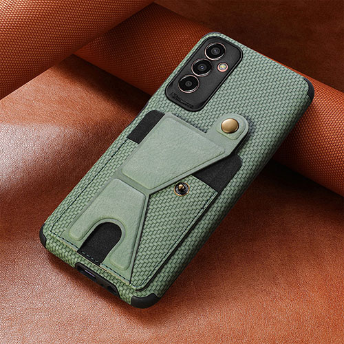 Ultra-thin Silicone Gel Soft Case Cover with Magnetic S03D for Samsung Galaxy M13 4G Green