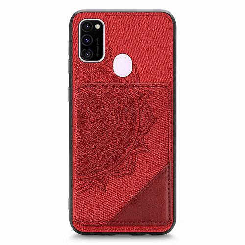 Ultra-thin Silicone Gel Soft Case Cover with Magnetic S03D for Samsung Galaxy M21 Red